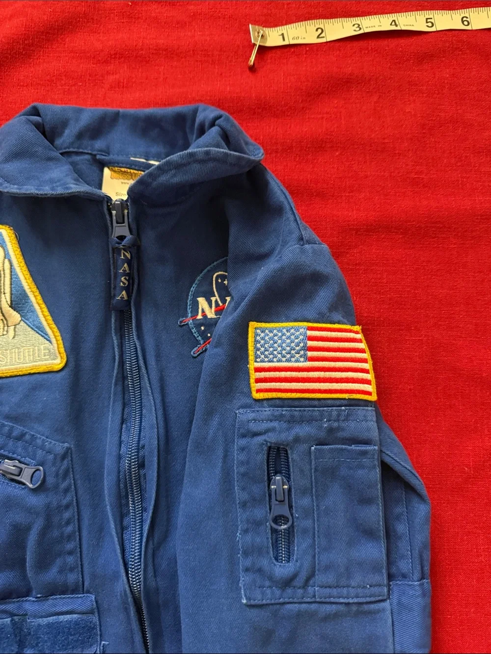 Kids Sz Tall 2-3 Blue NASA Space Camp Flight Suit, Aviator Coveralls Air Force